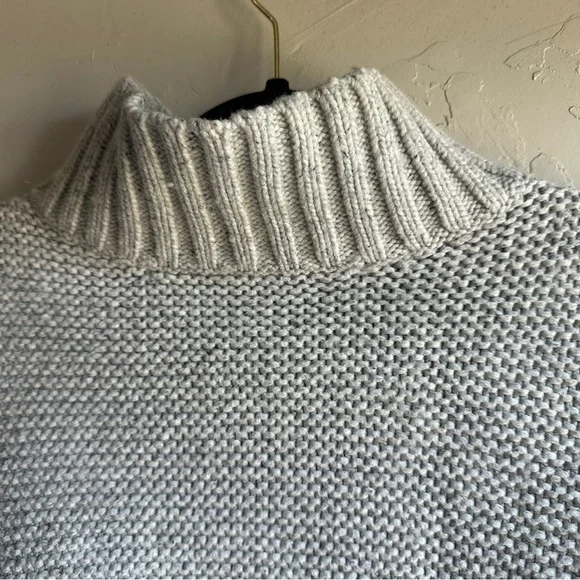 Marine Layer Remi Cozy Knit Wool Blend Mock Neck Sweater‎ Fishermen Knit Sz M - Picture 7 of 12